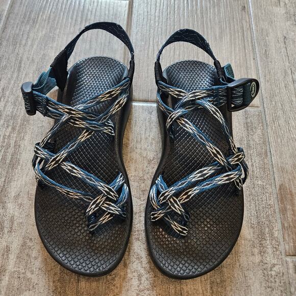 Chaco ZX/2 Classic Sandals Women’s 8 Dual Strap Blue Adjustable Hiking Shoe - Picture 3 of 10